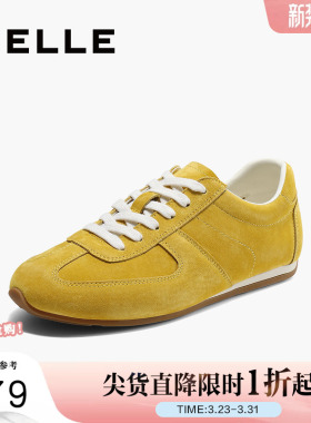 百丽女鞋子复古阿甘德训鞋女春季新款轻便运动休闲鞋D7G1DAM5