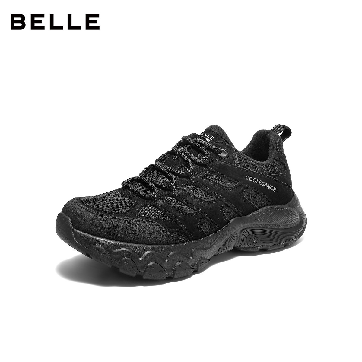 百丽厚底老爹鞋男鞋秋季网面拼接户外潮搭休闲运动鞋加绒A2262CM4,流行男鞋,老爹鞋,淘宝优惠券,粉丝福利购,淘宝优惠卷