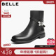 百丽女鞋 舒适约会百搭短靴子B2819DD5 新款 显瘦真皮时装 靴子女冬季