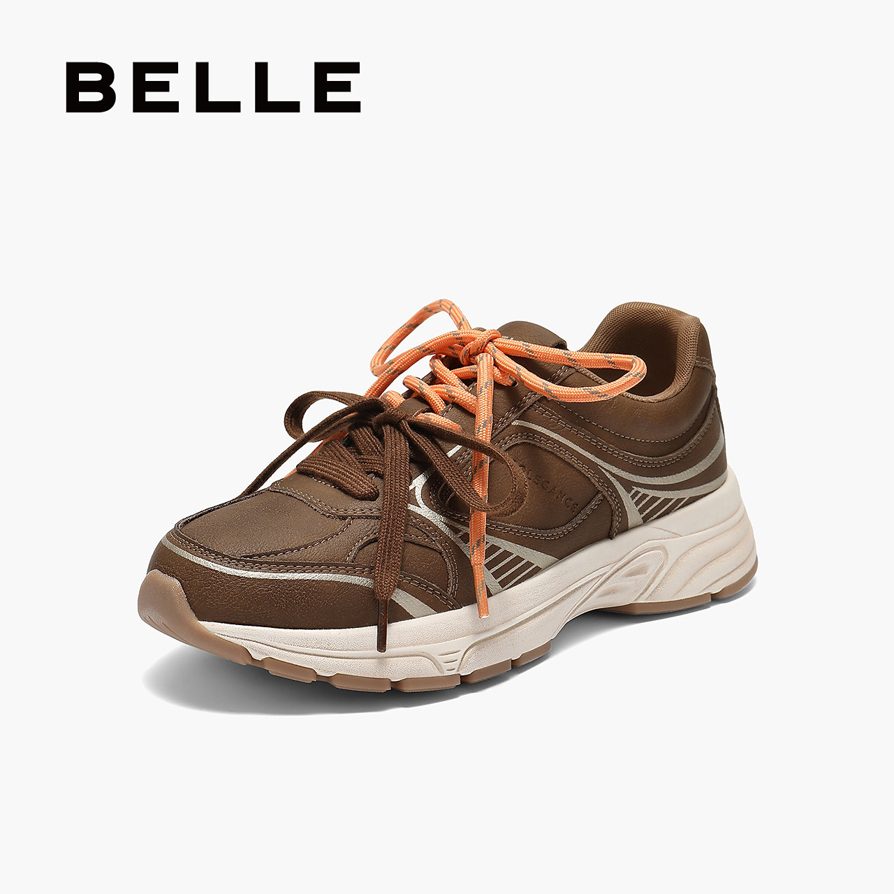 百丽女鞋子双鞋带厚底老爹鞋秋季新款增高鞋运动休闲鞋E4M1DCM5,女鞋,时尚休闲鞋,淘宝优惠券,粉丝福利购,淘宝优惠卷