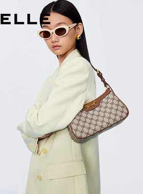 百丽女包包腋下包法棍包复古老花高级感小包单肩包X6645AX3