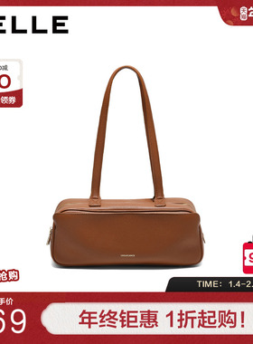 百丽包包女冬季新款时髦通勤法棍腋下包单肩波士顿包BL870DX5