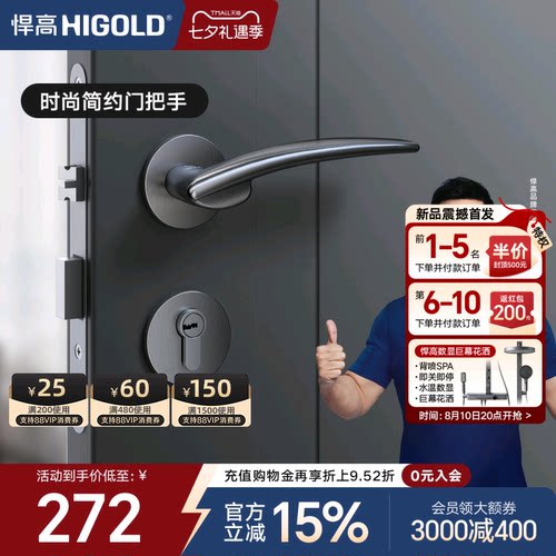 悍高锌合金40-55mm门锁
