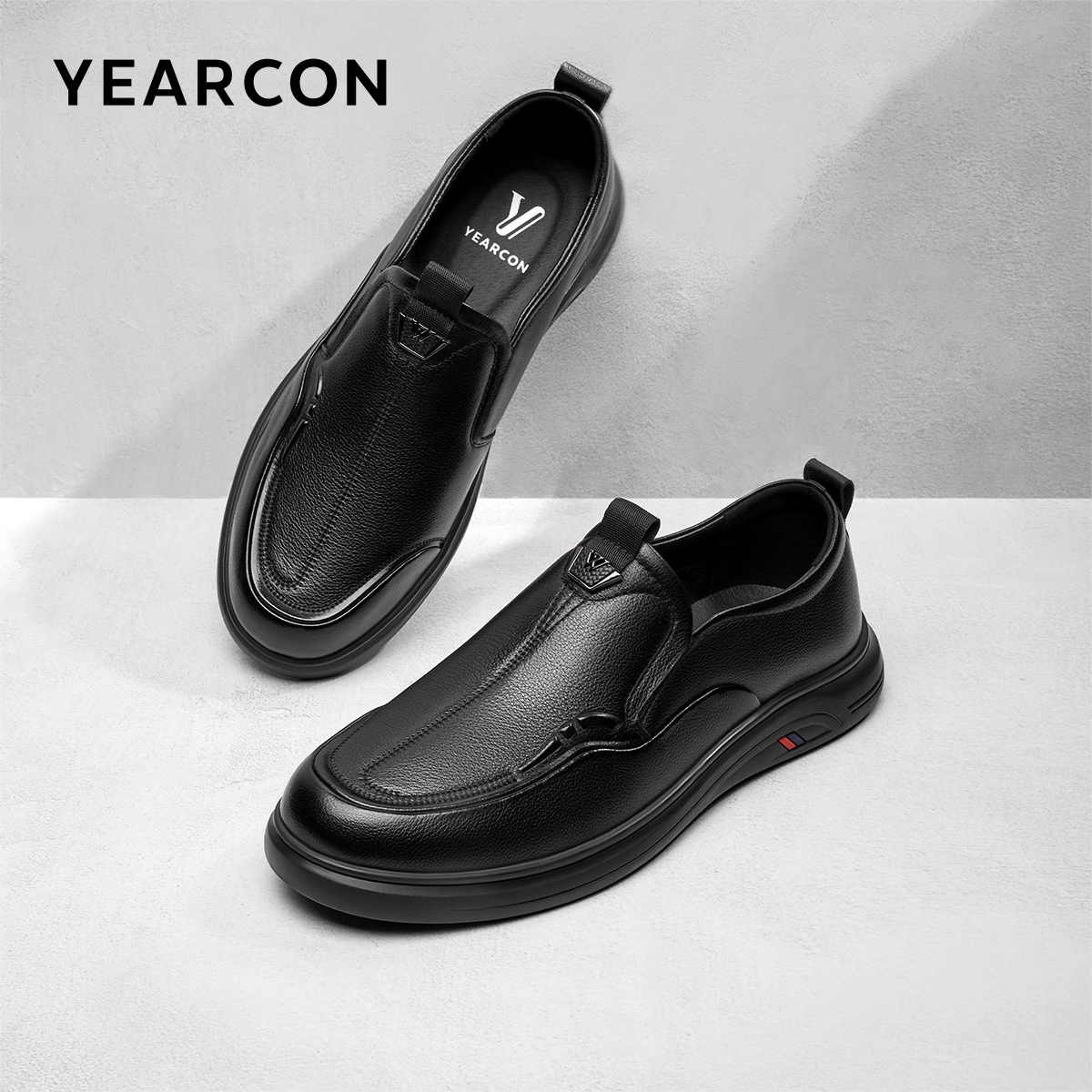 意尔康官方正品男鞋25年春季新款套脚中年休闲皮鞋男士商务休闲鞋