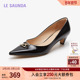 优雅纯色尖头饰扣中跟女单鞋 莱尔斯丹奥莱春夏新款 商场同款 43301