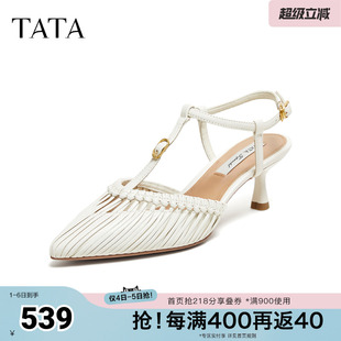 包头凉鞋 TATA 他她2026夏商场同款 简约百搭时尚 7QTC5BH6 新款