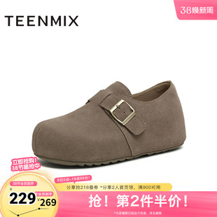 天美意春新款 KK076CM5 潮流休闲百搭复古户外度假女勃肯鞋