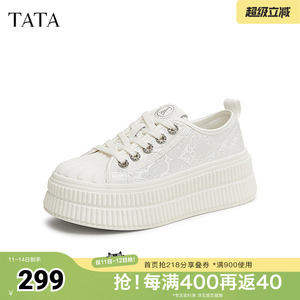 TATA/他她春商场同款运动时尚休闲女板鞋新款GNG03AM5奥莱