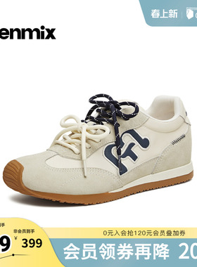 天美意2026春新款商场同款厚底双鞋带复古百搭女德训鞋BM551AM6