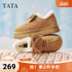 TATA他她雪地靴2025厚底德训鞋 保暖棉鞋 毛毛加绒棉靴子CWZ01DM5