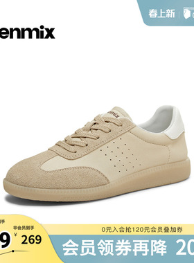 天美意2026春新款运动休闲复古百搭系带通勤女德训鞋KG159AM6