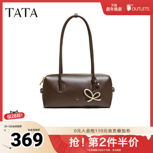 斜挎包时尚 商场同款 波士顿包X3553AX6 新款 TATA他她女包2026春季