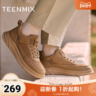 天美意男鞋复古户外工装鞋男休闲鞋冬C2V43DD4