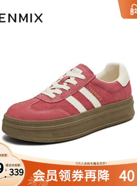 天美意2025新款复古百搭休闲运动户外潮流女德训鞋BJ541BM5