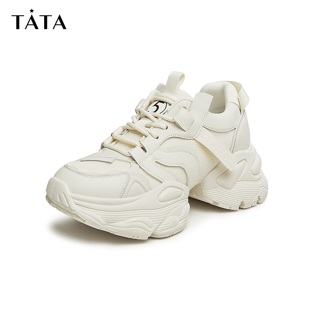 Tata他她厚底重工老爹鞋女奥莱纯色港风休闲鞋2025秋新款,女鞋,老爹鞋,淘宝优惠券,粉丝福利购,淘宝优惠卷