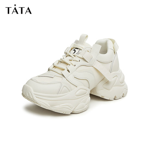 TATA轻便纯色老爹鞋厚底