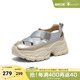 潮流户外后空女凉鞋 老爹运动百搭凉时尚 D3526BH5 新款 百思图夏季