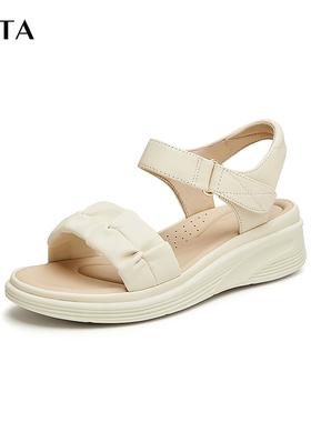 Tata他她休闲厚底凉鞋女鞋气质凉鞋2025秋季新7AP01BL4奥莱