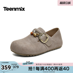 天美意2026春新款 KK097AM6 舒适百搭复古一脚蹬旅行外出女勃肯鞋