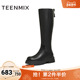 天美意2025冬新款 商场同款 百搭显瘦舒适长靴女骑士靴CQ981DG5