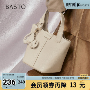 水桶包时尚 商场同款 潮流单肩斜挎包女TY016CX5 新款 百思图2025秋季