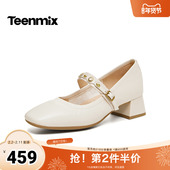 粗跟复古百搭玛丽珍女单鞋 天美意2026春新款 商场同款 BM411AQ6