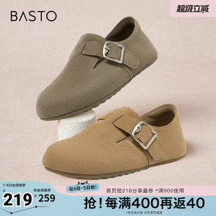 简约通勤勃肯鞋 百思图春夏季 新款 商场同款 BG196CM4 平跟女单鞋