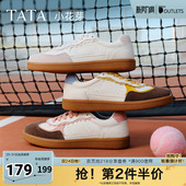 女鞋 新款 板鞋 子春季 SMH01AM5 小白鞋 TATA他她小花芽休闲复古德训鞋
