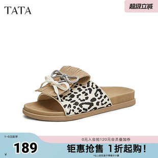TATA 休闲女拖鞋 新款 CT201BT5奥莱 他她春百搭时尚