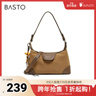 复古潮流通勤单肩包女JA205DX5 腋下包时尚 百思图2025冬季 新款