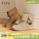 TATA他她小熊靴子女秋冬短靴百搭休闲靴新款 加绒套筒靴YVY01DD5