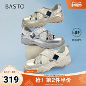 新款 芭蕾舞鞋 时尚 百思图2025夏季 潮流户外休闲女单鞋 D3370BM5