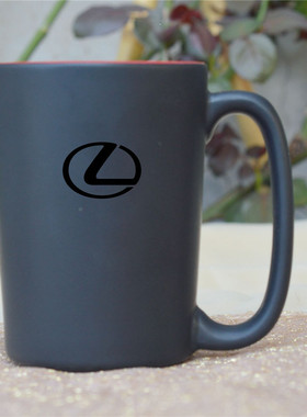 雷克萨斯陶瓷咖啡杯马克杯高颜值杯子哑光磨砂黑色定制日式牛奶杯
