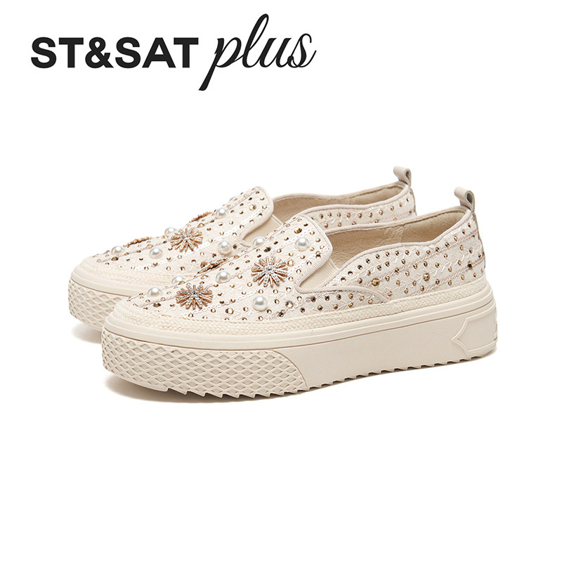 星期六渔夫鞋女2026春季新款小香风平底鞋懒人一脚蹬SSE1111202,女鞋,渔夫鞋,淘宝优惠券,粉丝福利购,淘宝优惠卷