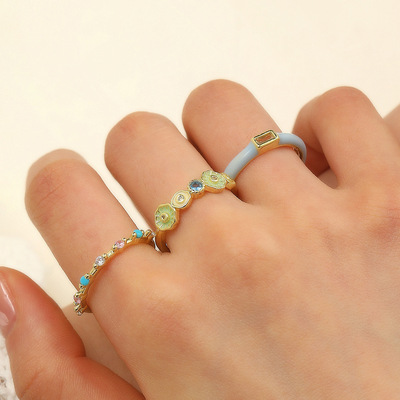 New Super Visible White Colored Ring Women Joint ring关节戒