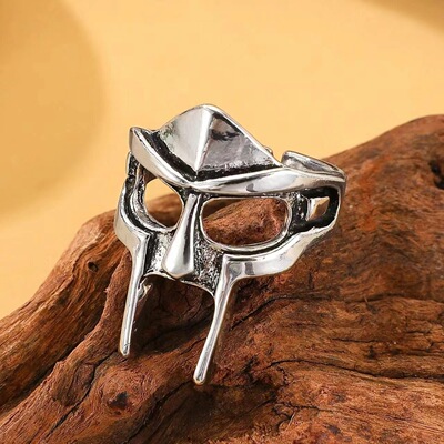 Mask Men's Ring Alloy Couple Hip Hop Head hand Decoration 戒