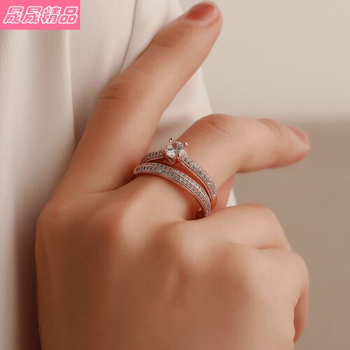 2pcs Hot-selling bride jewelry diamond ladies wedding ring