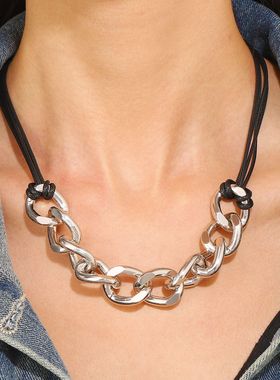 复古外贸新款粗链条项链女士