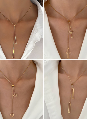 Pull style feminine collarbone chain accessory Necklace 项链