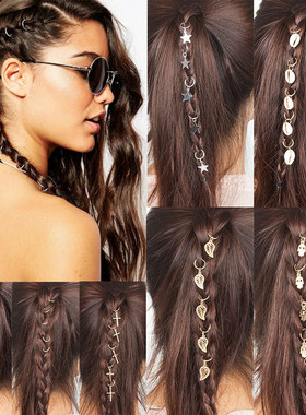 Ethnic Style hairpin Hip Hop braid popular cross hair clip夹