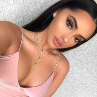 Cross-frame necklace WOMEN JEWELRY CHOKERS MULTI-LAYER CROSS NECKLACES