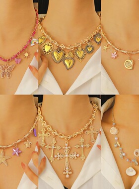 Holiday necklace dolphin shell conch starfish pendant women