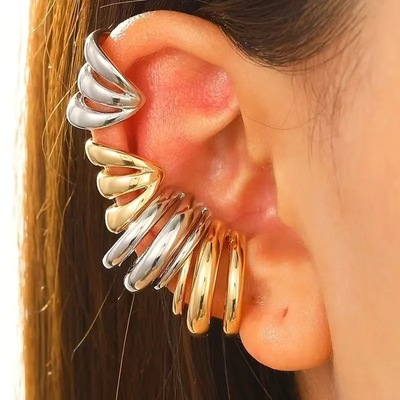 Exaggerated hip-hop punk ear clip Ear Bone earrings Female
