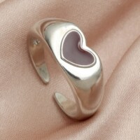 2022 New Fashion Simple Heart Ring Female Accessories Ring
