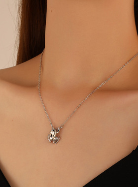 青蛙女项链Frog pendant necklace women's cute animal necklace