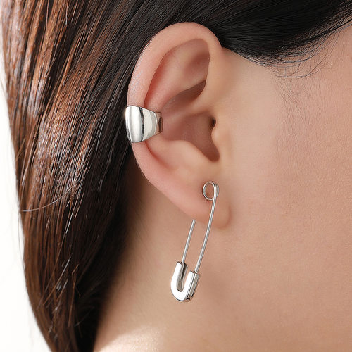 New Earnail Male Paper Clip Earring Personalized Set个性耳环