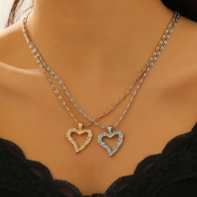 New Love Necklace Women's Heart Pendant Clavicle Chain 项链