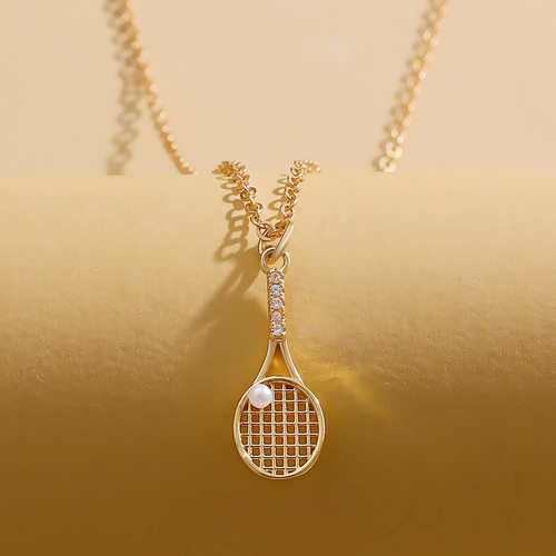 New tennis racket necklace punk retro men's women's 球拍项链