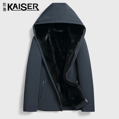 Kaiser/凯撒连帽皮草外套