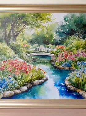 静谧花园/书24:15/客厅装饰画餐厅挂画乔迁礼物